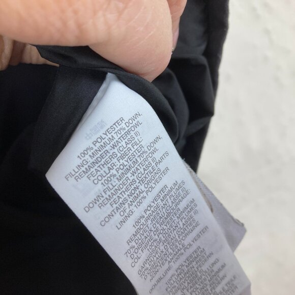 J. Crew Womens Sz S Black Quilted Down Puffer Vest Gold Accents Full Zip - Picture 3 of 4